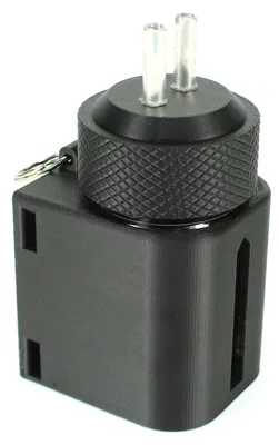 Produktbild von 50 ml Aroma-Flasche mit Halter 2 x 6mm Schlauchanschluss Gasmasken DIY Aroma Anlage Gasmaske