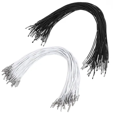 Immagine prodotto di 60 fascette elastiche, nere e bianche, di 30 cm