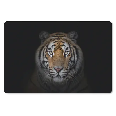 Produktbild von MuchoWow® Mauspad Mousepad Tiger - Wildtiere - Porträt - Schwarz - Tiere 27x18 cm - Mousepads - Maus Mat - Pad - Mausunterlage - Büroartikel - Desk Matten