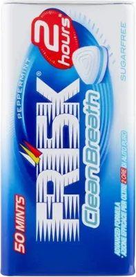 Produktbild von Frisk – Pfefferminz-Tabletten Clean Breath – Mini Maxi Bonbons erfrischend – 2 Stunden frischen Atem – ohne Zucker – 12 Stück aus Metall mit 50 Konfekten 9140700