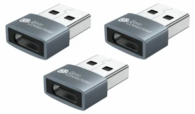 Obrázek produktu pro Kabelmeister USB-AD203-3, USB-A, USB-C, Šedá