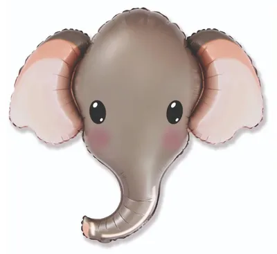 Produktbild von Flexmetal Folienballon Elefant Braun 60 cm lose
