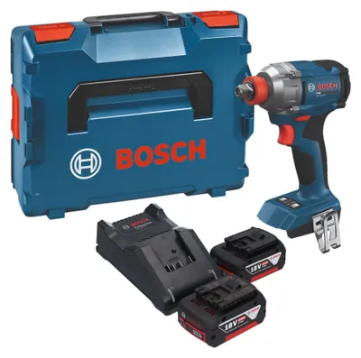 Immagine prodotto di Avvitatore a impatto a batteria Bosch GDX 18V-285 Professional 18 V 285 Nm + 2 batterie da 5,0 Ah + caricabatterie + valigetta L-Boxx