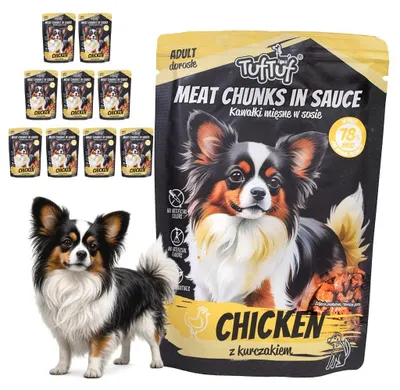 Produktbild von TufTuf | Hundefutter Geflügel - Nassfutter Set 10x100g Beutel - Hundenahrung fur Hund