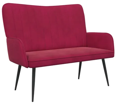 Produktbild von vidaXL 2-Sitzer Sofa Weinrot 115 x 61 x 87 cm Samt