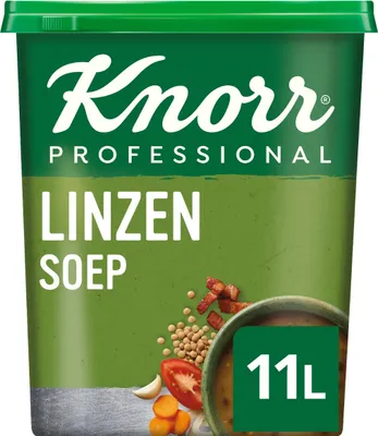 Produktbild von Knorr Professional Classic-Sortiment Linsensuppenpulver, Ergiebigkeit 11l - 1,21 Kilo