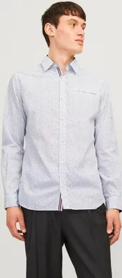 Produktbild von JACK & JONES Herren JJEREMY Detail Shirt LS NOOS 12235969,Bright White,L