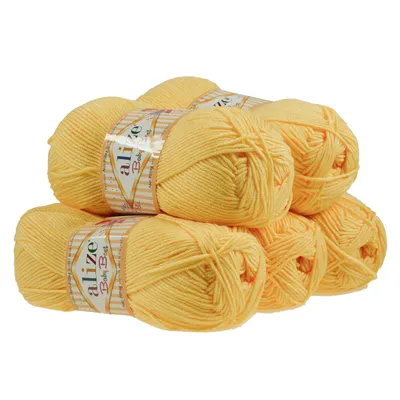 Produktbild von 5 x 100g Strickgarn ALIZE Baby Best uni Babywolle Wolle Antipilling 44 Farben