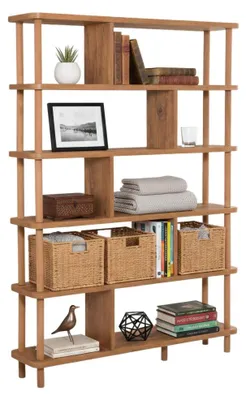 Immagine prodotto di Amatrice - Libreria, 120x28x169h cm Marrone Quercia, 5 Ripiani