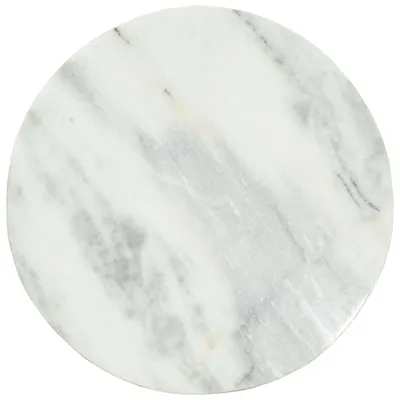 Immagine prodotto di Tavolino da Salotto Bianco e Nero Ø65 cm in Vero Marmo Solido