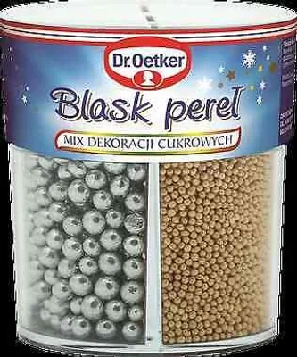 Produktbild von Dr. Oetker Zucker-Dekorationsmischung Glanzperlen Gold Silber 81 g