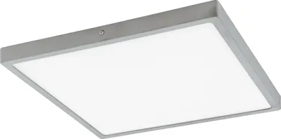 Produktbild von EGLO LED Deckenleuchte Fueva 1, 1 flammige Deckenlampe, Material: Aluminium, Kunststoff, Farbe: Silber, weiß, L: 40x40 cm, warmweiß