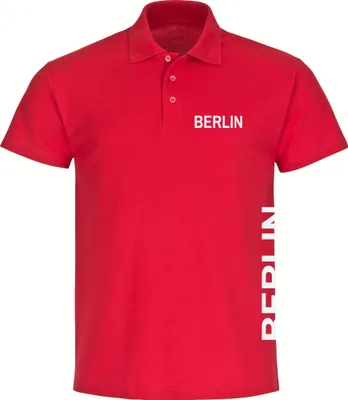 Produktbild von multifanshop Poloshirt - Berlin rot - Brust & Seite, rot, Größe XXL