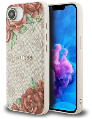 Obrázek produktu pro Pouzdro Guess 4G Flowers Print MagSafe iPhone 16e - růžové