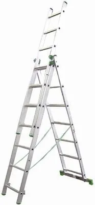 Obrázok produktu pre Al rebrík, 3 x 10 priečok, 2,86 m, 6,26 m, 4,35 m, ALVE 7610
