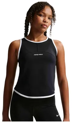Produktbild von NIKE Pro Dri-Fit-Tanktop Für Mädchen, Black/White/White, IF2760-010, S