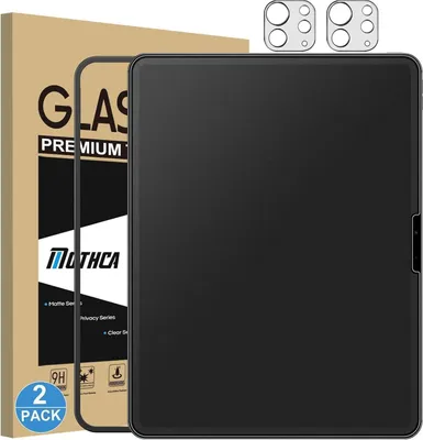 Productafbeelding van Mothca matte beschermfolie van gehard glas voor iPad Pro 11 inch (2024), 9H hardheid, met bescherming voor de camera en anti-vingerafdruk coating - 2+2 stuks