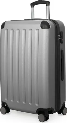 Produktbild von HAUPTSTADTKOFFER Spree - Trolley 65cm mit Erweiterung, Hardshell Suitcase, Check-In Reisekoffer Gepäck 20 kg  4 Rollen, Hartschalen-Koffer TSA, 74L,Silber