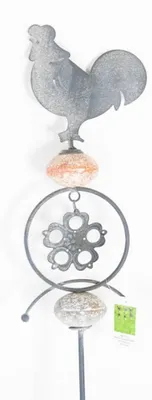 Image de Piquet de jardin en métal avec pierres H : 120 cm Décoration métallique Jardin Terrasse TOP
