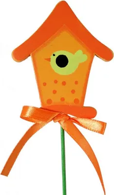 Zdjęcie produktu dla Karmnik na ptaki o wysokości 28 cm w kolorze pomarańczowym