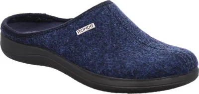 Produktbild von Rohde Damen Pantoffel Hausschuh Schurwolle Harris Tweed Bari 6545, Größe:40 EU, Farbe:Blau