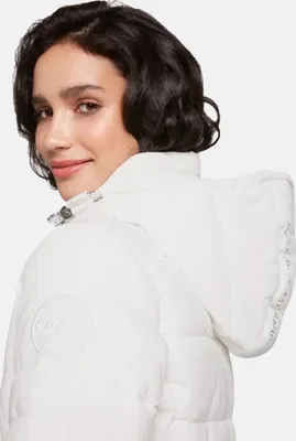 Produktbild von Winter Steppjacke mit abnehmbarer Kapuze, Stehkragen und Teddyfutter