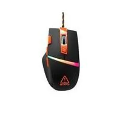 A gaming mouse with RGB lighting.