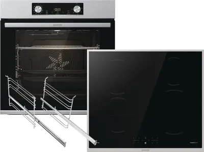 Produktbild von Gorenje Black Pepper Set SIXL - Backofen BOS6737E13X + Induktionskochfeld GI6401BX autark