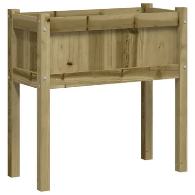 Image de vidaXL Bac à plantes avec pieds 70x31x70 cm Bois de pin imprégné