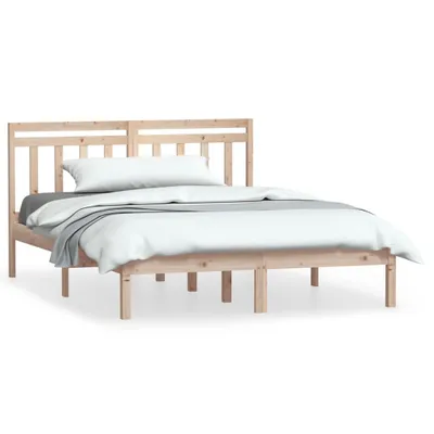 Produktbild von vidaXL Massivholzbett 135x190 cm