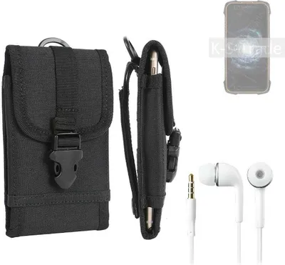 Produktbild von K-S-Trade Holster Schutz Hülle kompatibel mit Cubot KingKong 6 Gürteltasche Handy Hülle Tasche outdoor Seitentasche schwarz 1x + Kopfhörer