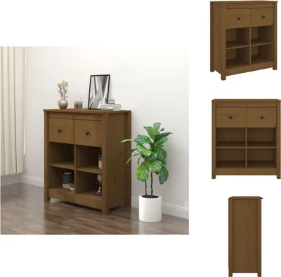 Produktbild von vidaXL Sideboard Honigbraun 70x35x80 cm Massivholz Kiefer -  Sideboards