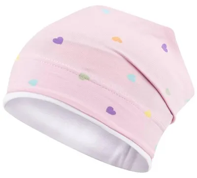 Produktbild von Mädchen Mütze Übergangsmütze Beanie Tiere, Gr. 46-48, Rosa-Herz