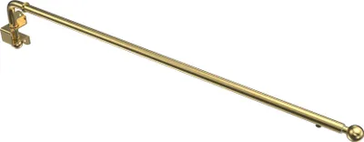 Produktbild von Interdeco Schwenkstange, schwenkbare ausziehbare Gardinenstange Messing-farbig, Typ Cassina, 60-100 cm