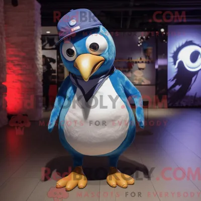 Produktbild von Maskottchenkostüm REDBROKOLY Blauer Pinguin mit Leggings und Krawattennadeln