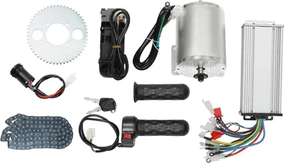 Obrázek produktu pro Elektrická přestavbová sada – 48–72 V bezkartáčový motor – s ovladačem a plynovou rukojetí – pro elektrokola a elektrické skútry – přestavba svépomocí – černá barva