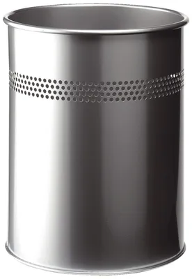 Image de DURABLE Corbeille à papier METALL ronde 15 litres argent métallique