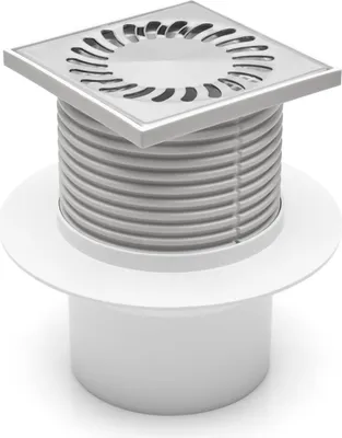 Immagine prodotto di Scarico per doccia Scarico per bagno in acciaio inox 122x122 mm DN 110 421 L