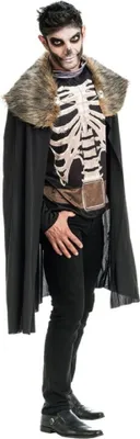 Produktbild von "Skelett König" Kostüm für Herren | Schwarz Braun Größe: XL