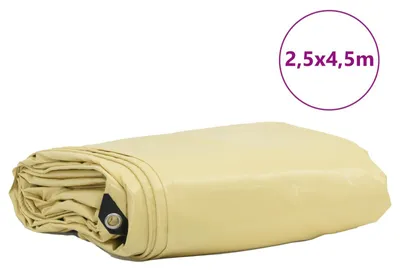 Immagine prodotto di vidaXL Telone 650g / m² Beige 2,5 x 4,5 m Tela con rivestimento in PVC