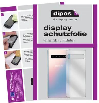 Obrázok produktu pre 2x ochranná fólia pre Samsung Galaxy S10 5G zadná priehľadná ochranná fólia displeja dipos
