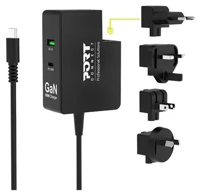 Immagine prodotto di Caricatore universale da viaggio GaN per USB-C e USB-A, 100 W, nero