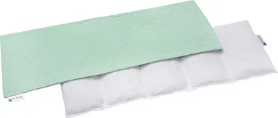 Produktbild von Medi Partners Kirschkernkissen 60x20cm 800g 100% Baumwolle Waffle 5 kammern Körnerkissen groß Öko Natur Wärmekissen Kältetherapie abnehmbarer Bezug (Minze)