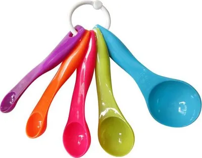 Zdjęcie produktu dla Zestaw Łyżek Miarowych, 5 Sztuk, Plastikowe