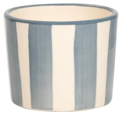 Immagine prodotto di Lido Set 2 Bicchieri Tumbler Righe Grigio in Vetroceramica Artigianale Fatta a Mano a Civita Castellana, Design Elegante per Tavola e Dessert