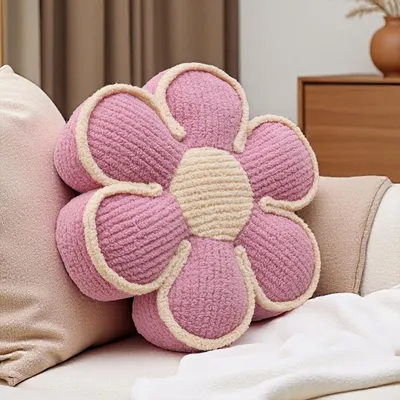 Immagine prodotto di Pouf a forma di rosa, cuscino decorativo per la stanza