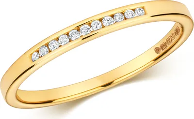Produktbild von Funkelndes Feuer Moderner 9 Karat (375) Gold Diamant Damenring Brillant-Schliff 0.05 Karat H - I1, 54 (17.2); TRS279379KYRSN