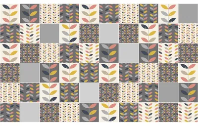 Obrázok produktu pre Samolepiace nálepky na obklady do kuchyne a kúpeľne – 60 skandinávskych cementových nálepiek PEKKA – 60 nálepiek 10 x 10 cm