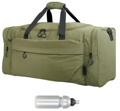 Produktbild von Sporttasche Reisetasche große Sport Saunatasche Herren Fußballtasche Pendlertasche Weichgepäck Bag Elephant Porto XXL 69 cm 3739 Oliv + Trinkflasche