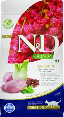 Produktbild von Farmina Pet Food N&D Quinoa, Adult, Lamm, 1,5 kg, Getreidefrei, Ohne Geschmacksstoffe, Antioxidantien enthalten